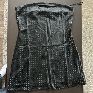 Black Strapless Altar'd State dress with silver gems